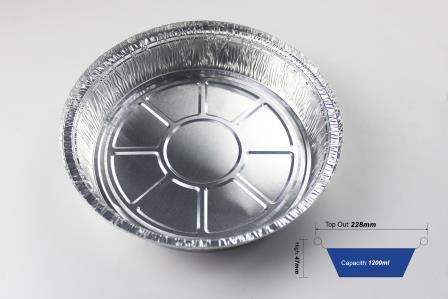 Disposable 9-Inch Round Aluminum Take-Out Pan/Container - 500 Pieces per Case