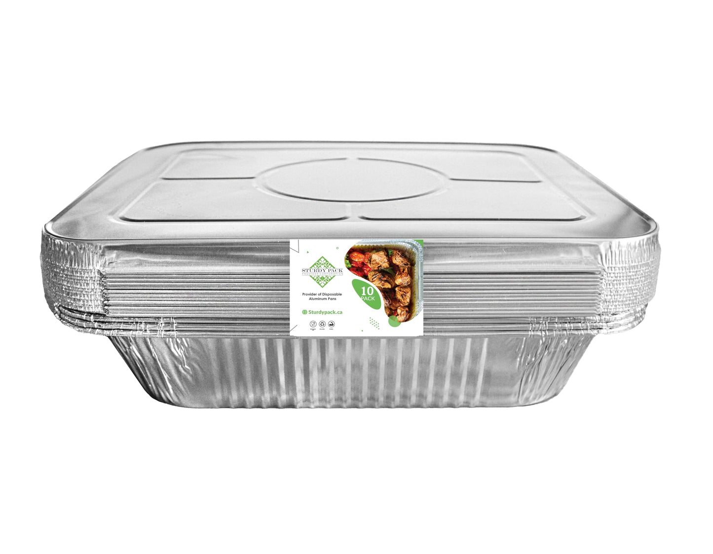 Disposable Half Size Deep(9"x13"x2.5") Aluminum Tray/Steam Table Pan- With Lid