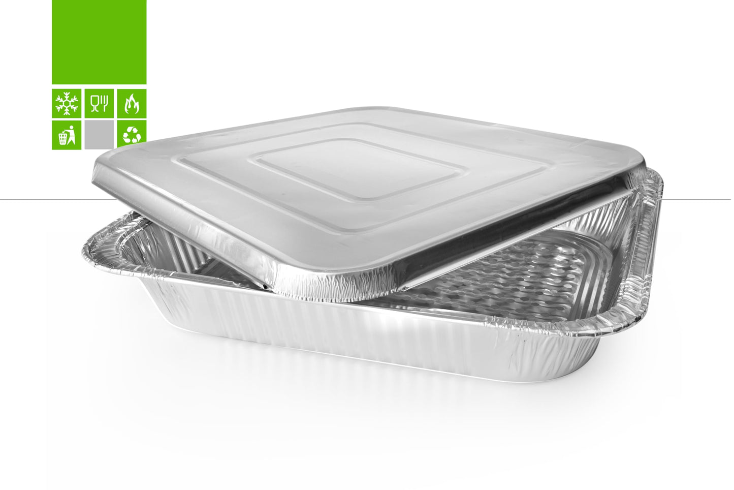 Disposable Half Size Deep(9"x13"x2.5") Aluminum Tray/Steam Table Pan- With Lid