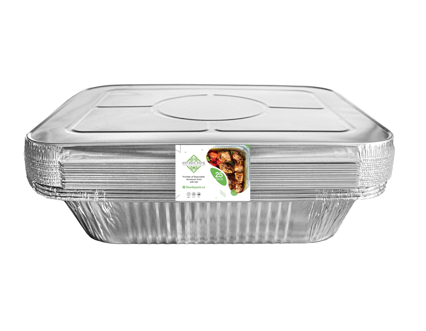 Disposable Half Size Deep(9"x13"x2.5") Aluminum Tray/Steam Table Pan- With Lid