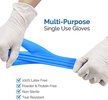 Disposable Vinyl Gloves - Blue Color - 4mil Thick - 100 Pcs./Box - 10 Boxes/case (1000 Pcs./Case)