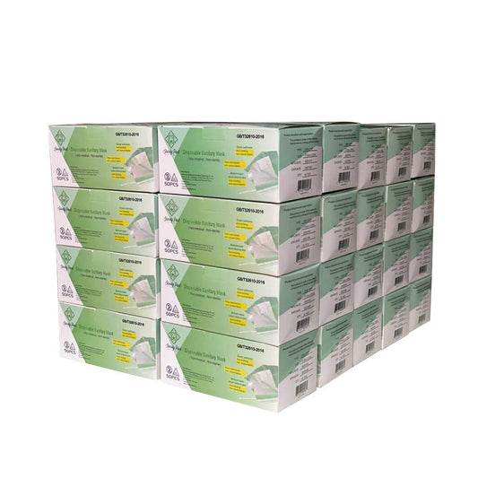 Disposable 3-Ply  Blue Face Masks For Adults- 50 Pcs./Box- 40 Boxes/Case(2000 Pcs./Case)