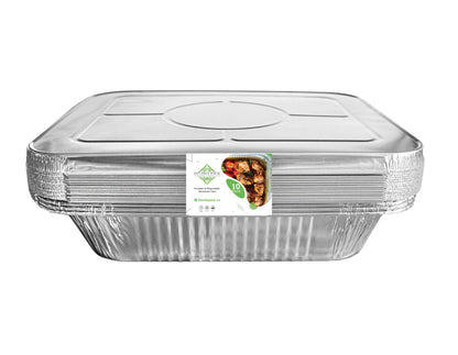 Disposable Half Size Deep(9"x13"x2.5")  Aluminum Tray/Steam Table Pan- With Lid