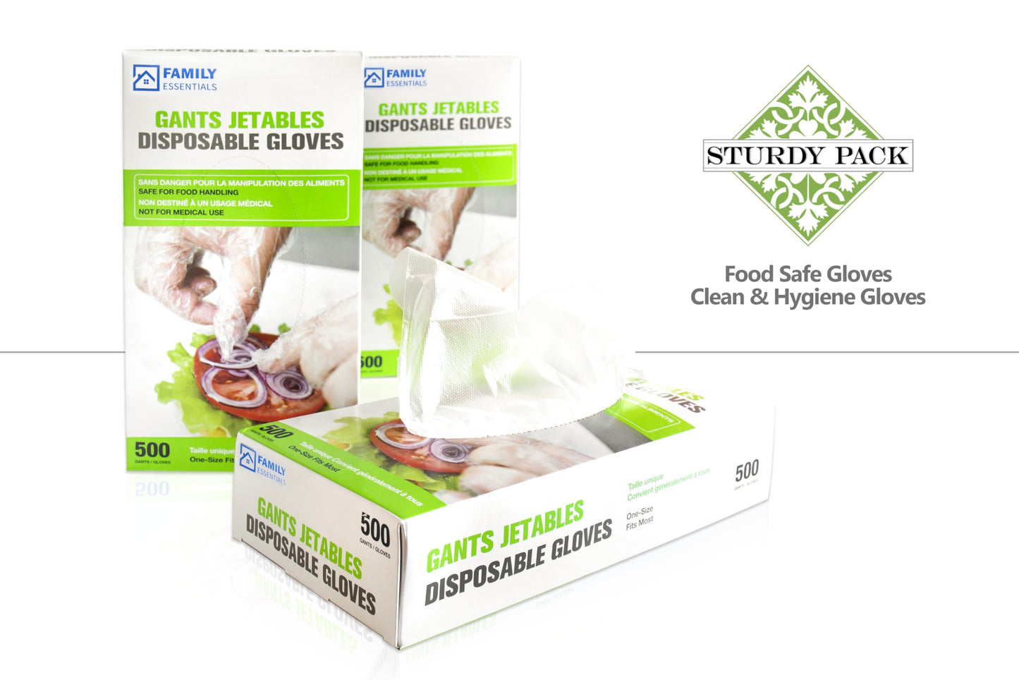 Disposable Gloves - Poly Ethylene(PE) - transparent - 500 Pcs./Box