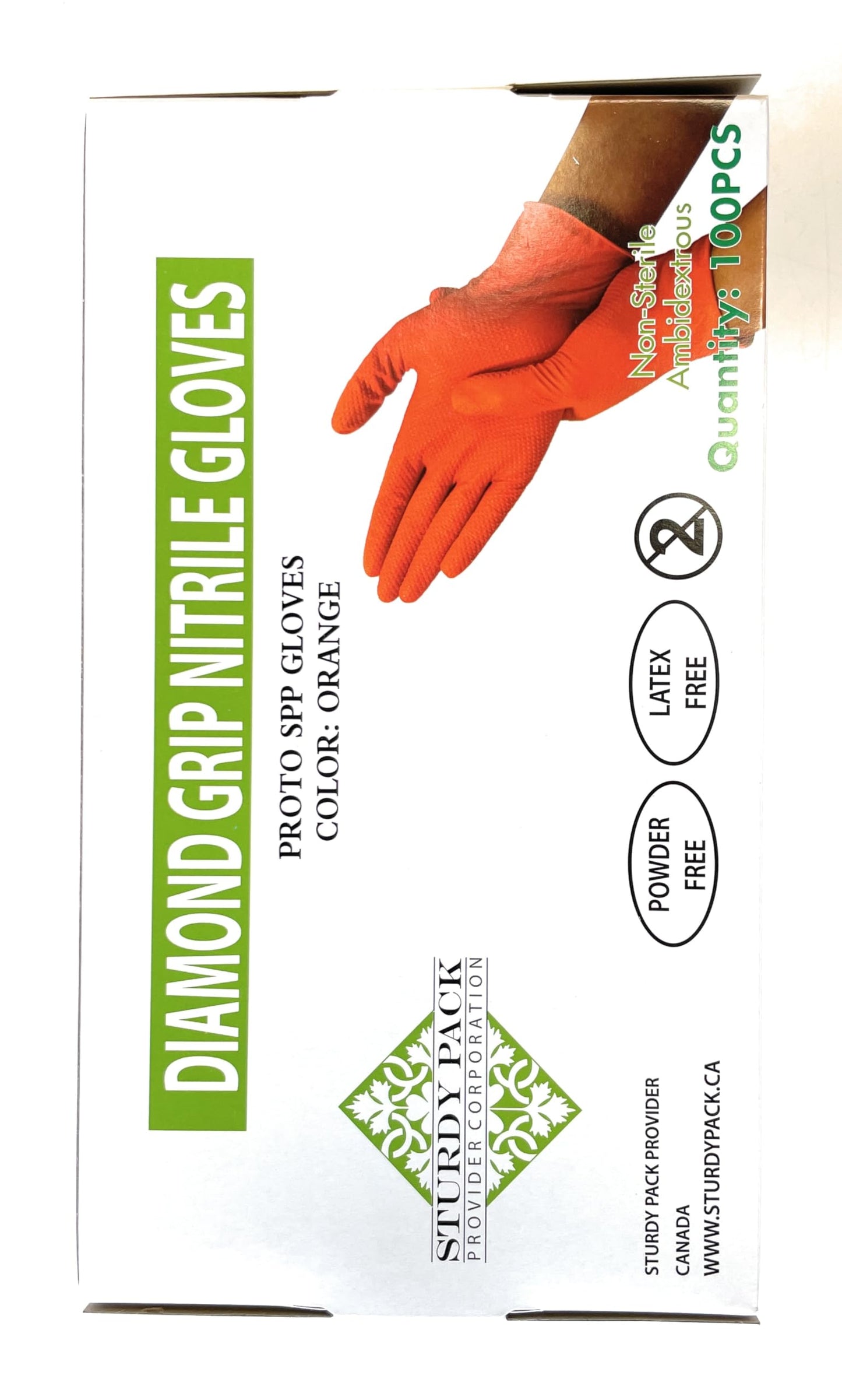 Disposable Gloves - Nitrile - Orange Color - 8 mil Thick(Heavy Duety) - 100 Pcs./Box