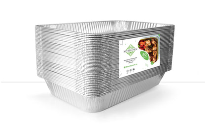 Disposable Full Size Deep(21"x13"x3") Aluminum Tray / Steam Table Pans - Without Lid