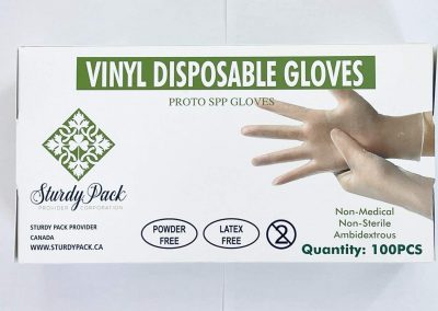 Disposable Vinyl Gloves - Clear - 4mil Thick  - 100 Pcs./Box