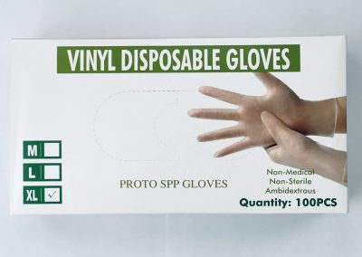 Disposable Vinyl Gloves - Clear - 4mil Thick  - 100 Pcs./Box