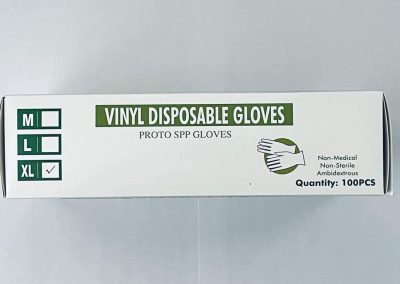 Disposable Vinyl Gloves - Clear - 4mil Thick  - 100 Pcs./Box