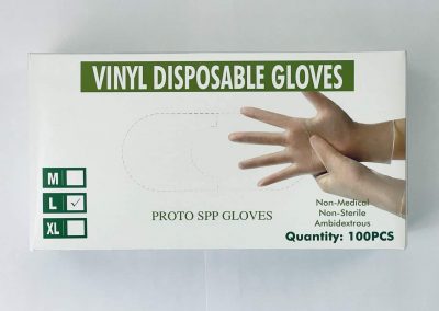 Disposable Vinyl Gloves - Clear - 4mil Thick  - 100 Pcs./Box