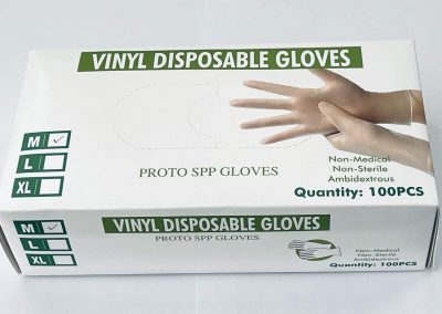 Disposable Vinyl Gloves - Clear - 4mil Thick  - 100 Pcs./Box