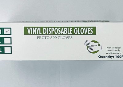 Disposable Vinyl Gloves - Clear - 4mil Thick  - 100 Pcs./Box